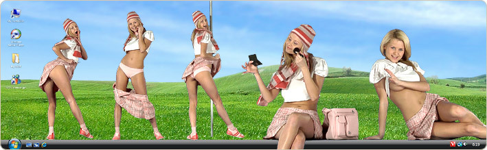 Porn Model Lucianna Strips in VirtualGirl's Sweetheart Stripper Desktop