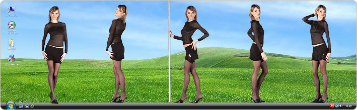 Porn Model Maggie Strips in VirtualGirl's Big Boss Stripper Desktop