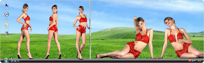 Porn Model Maggie Strips in VirtualGirl's Pimento Stripper Desktop