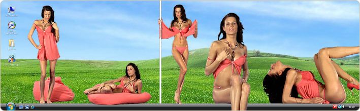 Porn Model Zoe Strips in VirtualGirl's Aphrodisiac Stripper Desktop