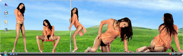 Porn Model Zoe Strips in VirtualGirl's Miami Nights Stripper Desktop