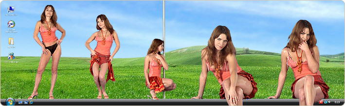 Porn Model Lucie O Strips in VirtualGirl's Spanish Fantasy Stripper Desktop