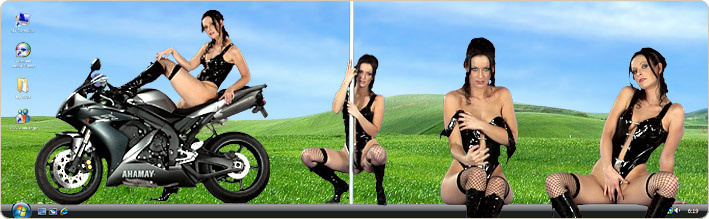 Porn Model Carla Pacini Strips in VirtualGirl's Fast and Sexy Stripper Desktop