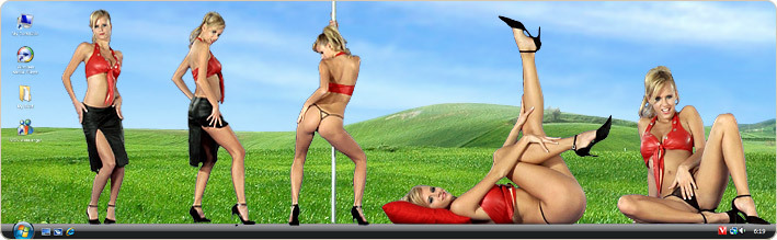 Porn Model Zuzana Strips in VirtualGirl's Fatal Kiss Stripper Desktop
