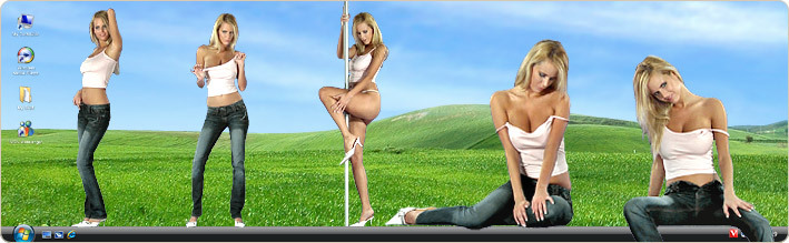 Porn Model Zuzana Strips in VirtualGirl's Venus College Stripper Desktop