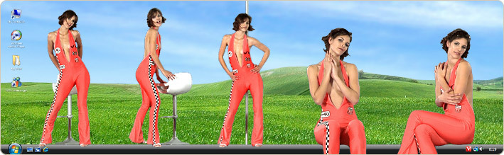 Porn Model Demi Strips in VirtualGirl's Podium Stripper Desktop