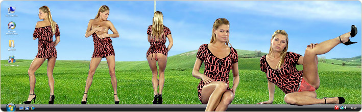Porn Model Adriana M Strips in VirtualGirl's Secret Language Stripper Desktop