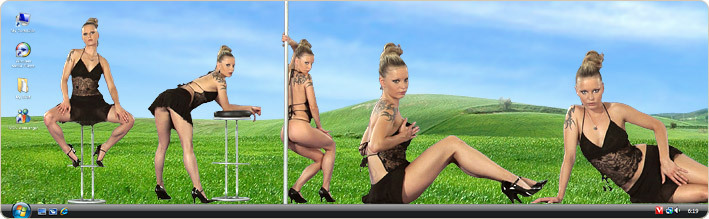 Porn Model Liliane Tiger Strips in VirtualGirl's Black Gem Stripper Desktop