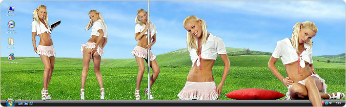 Porn Model Beatrix Strips in VirtualGirl's Student Nurse Stripper Desktop