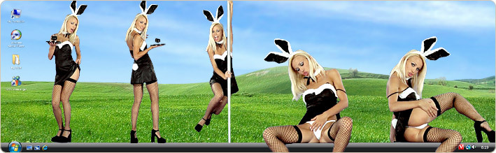 Porn Model Beatrix Strips in VirtualGirl's Rabbix Stripper Desktop