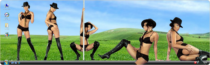 Porn Model Denisa K Strips in VirtualGirl's Dance Teacher Stripper Desktop