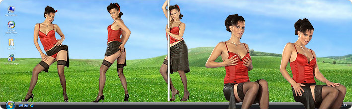 Porn Model Katty Strips in VirtualGirl's Initiation Rites Stripper Desktop