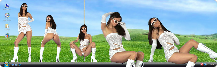 Porn Model Katty Strips in VirtualGirl's Milky Night Stripper Desktop