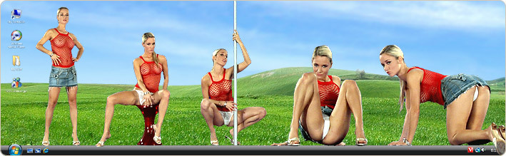 Porn Model Jana H Strips in VirtualGirl's Good Catch Stripper Desktop