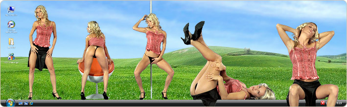 Porn Model Jana H Strips in VirtualGirl's Ideal PA Stripper Desktop