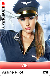 Beautiful Adult Model Viki Does a Sexy Striptease in Airline Pilot