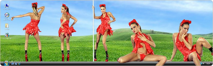 Porn Model Viki Strips in VirtualGirl's Diablo Stripper Desktop