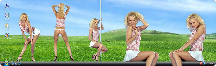 Porn Model Katerina H Strips in VirtualGirl's Magic Story Stripper Desktop