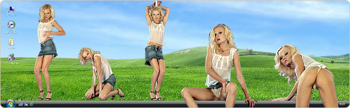 Porn Model Katerina H Strips in VirtualGirl's Cold Drink Stripper Desktop