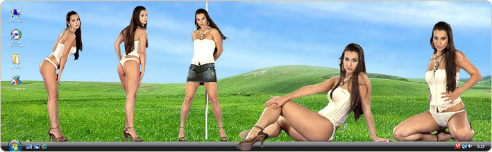 Porn Model Ennie Strips in VirtualGirl's Latin Romance Stripper Desktop