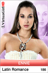 Virtual Stripper Desktop Pics of VirtuaGirl Model Ennie - Latin Romance