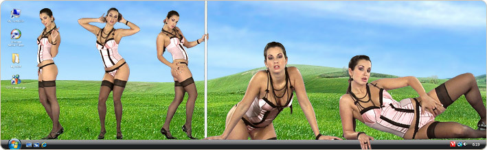 Porn Model Ennie Strips in VirtualGirl's Sex Instructor Stripper Desktop