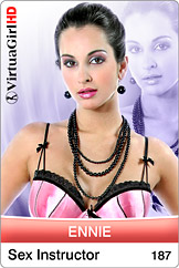 Virtual Stripper Desktop Pics of VirtuaGirl Model Ennie - Sex Instructor