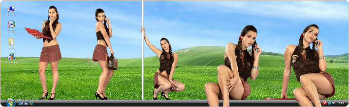 Porn Model Ennie Strips in VirtualGirl's Harvard Dropout Stripper Desktop