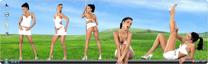 Porn Model Nella Strips in VirtualGirl's Skimmed Milk Stripper Desktop