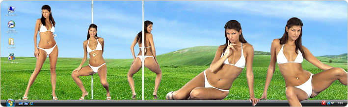 Porn Model Lucky Strips in VirtualGirl's Italian Sun Stripper Desktop