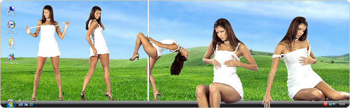 Porn Model Lucky Strips in VirtualGirl's Dolce Vita Stripper Desktop