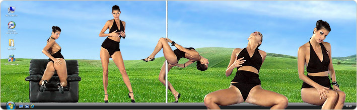 Porn Model Lucky Strips in VirtualGirl's Summer Party Stripper Desktop