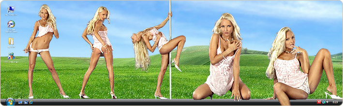 Porn Model Vicky S Strips in VirtualGirl's Romantic Suite Stripper Desktop