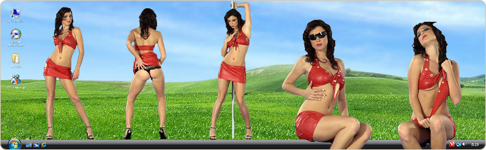 Porn Model Bijou Strips in VirtualGirl's Tabasco Stripper Desktop