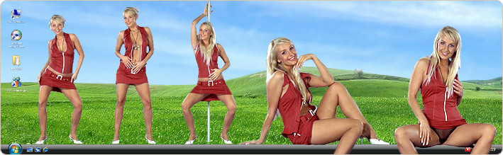 Porn Model Lucynova Strips in VirtualGirl's Magnolia Stripper Desktop