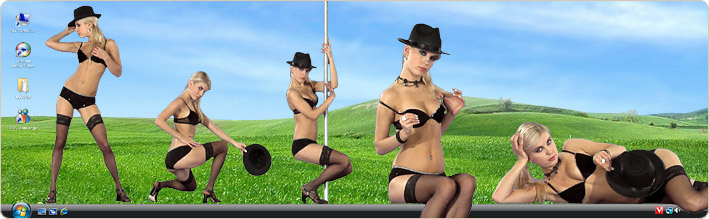 Porn Model Julya Strips in VirtualGirl's Secret Society Stripper Desktop