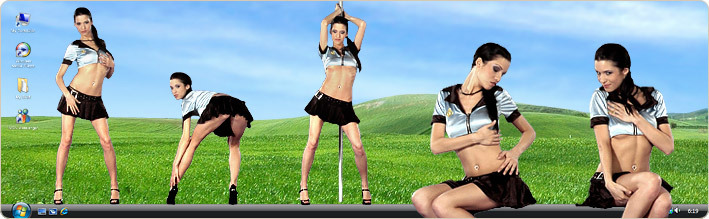 Porn Model Miss Roxx Strips in VirtualGirl's Ocean Club Stripper Desktop