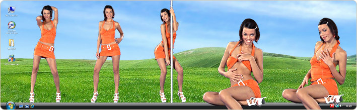Porn Model Dorothy Bank Strips in VirtualGirl's Dutch Cheese Stripper Desktop