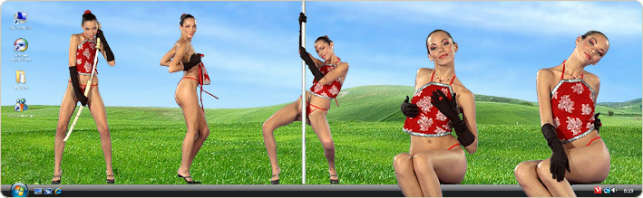 Porn Model Dorothy Bank Strips in VirtualGirl's Shanghai Fever Stripper Desktop