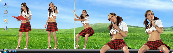 Porn Model Mitsouko Strips in VirtualGirl's Oral Test Stripper Desktop
