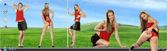 Porn Model Bernadette Strips in VirtualGirl's Checkmate Stripper Desktop