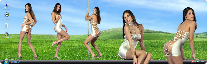 Porn Model Zafira Strips in VirtualGirl's Ivory Goddess Stripper Desktop