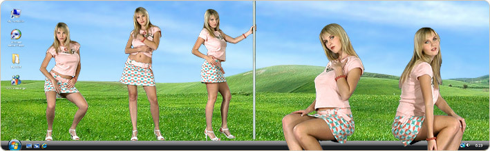 Porn Model Chikita Strips in VirtualGirl's Miss Bimbo Stripper Desktop