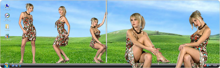 Porn Model Chikita Strips in VirtualGirl's Sexy Neighbour Stripper Desktop