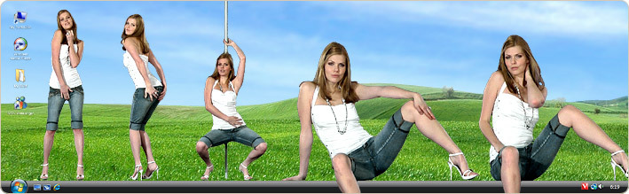 Porn Model Kathy Moore Strips in VirtualGirl's Simple Life Stripper Desktop