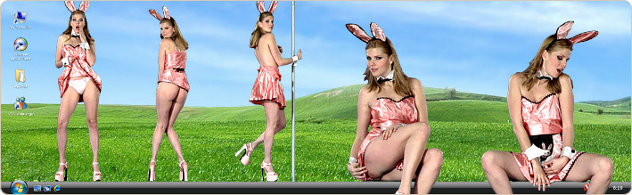 Porn Model Kathy Moore Strips in VirtualGirl's Drink Party Stripper Desktop