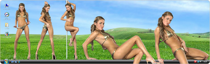 Porn Model Viki Strips in VirtualGirl's The Midas Touch Stripper Desktop