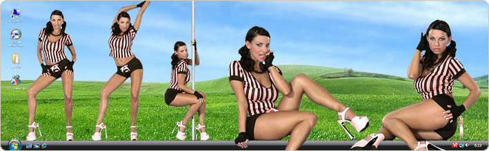 Porn Model Marta Strips in VirtualGirl's Big Fun Stripper Desktop
