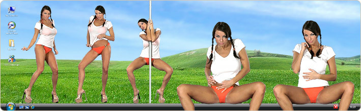 Porn Model Marta Strips in VirtualGirl's Cuba Libre Stripper Desktop