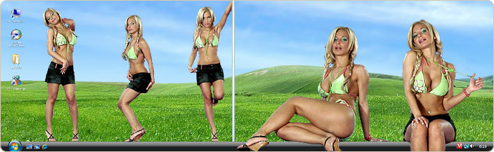 Porn Model Sendy Silver Strips in VirtualGirl's Silver Beach Stripper Desktop